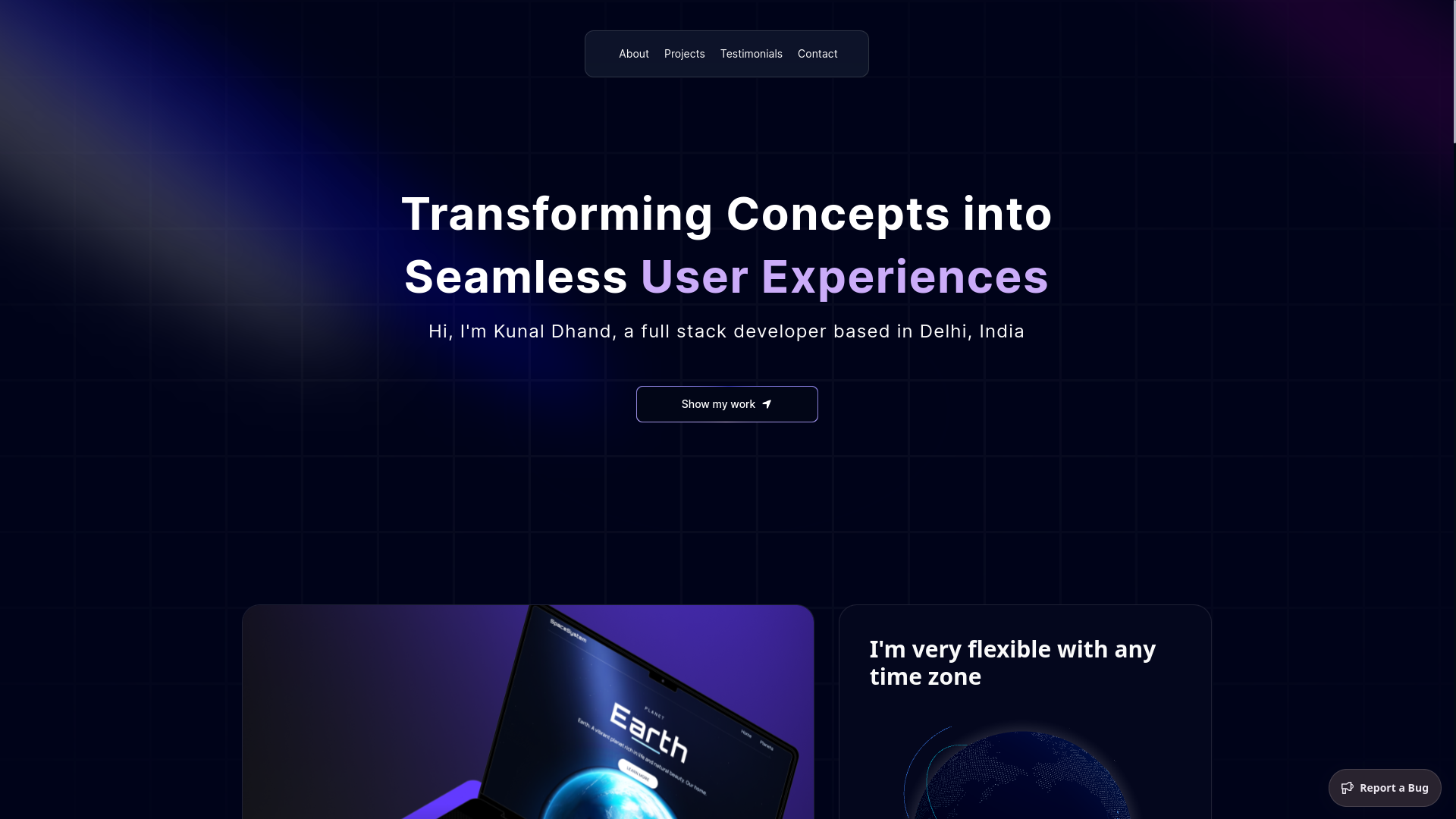 Personal Portfolio - A website to show my skills